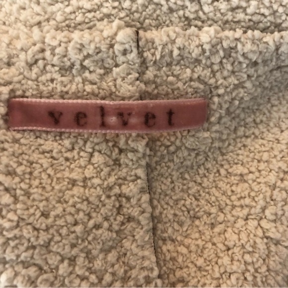 Anthropologie VELVET Brand  Faux Suede Shearling Lined Jacket - Picture 7 of 7